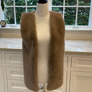 Elegant Tan Faux Fur Vest